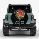 Nick Wilde And Judy Hopps From Zootopia Zip Get In Shit Down Shut Up Hold On Car Spare Tire Cover