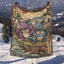 Nidoking Nidoqueen Pokemon Japan Style Woven Throw Blanket