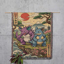 Nidoking Nidoqueen Pokemon Japan Style Woven Throw Blanket