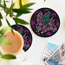 Nidoran Pokemon Stained Glass Decor Coaster - Gift Idea