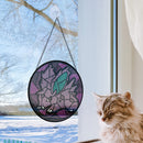 Nidoran Pokemon Round Stained Glass Suncatcher