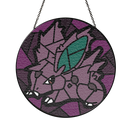 Nidoran Pokemon Round Stained Glass Suncatcher