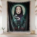 No-Face Spirit Studio Ghibli Woven Throw Blanket