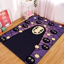 No Face Ghibli Stained Glass Rectangular Area Rug