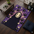 No Face Ghibli Stained Glass Rectangular Area Rug