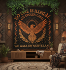 No One Is Illegal On Stolen Land Eagle Quilt Blanket