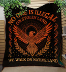 No One Is Illegal On Stolen Land Eagle Quilt Blanket