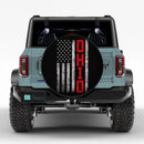 OHIO American Flag Car Spare Tire Cover