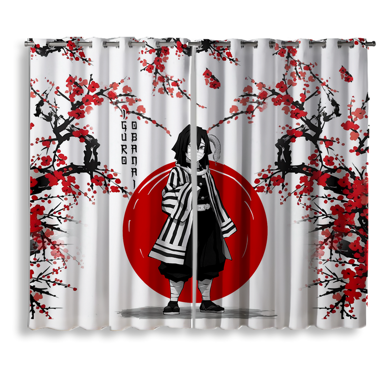 Obanai Demon Slayer Anime Japan Style Window Curtain