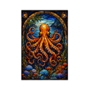 Octopus Stained Glass Jigsaw Puzzle