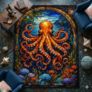 Octopus Stained Glass Rectangular Area Rug