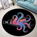 Octopus Zipper Round Rug