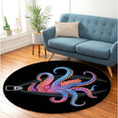 Octopus Zipper Round Rug