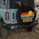 Sunset Retro Ohio Car Spare Tire Cover