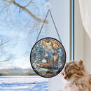 Olaf and Sven Round Stained Glass Suncatcher