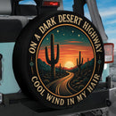 On A Dark Desert Highway Cool Wind In My Hair Car Spare Tire Cover