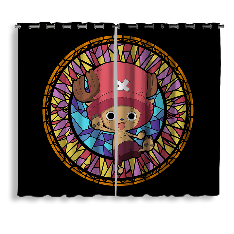 One Piece Chopper Stained Glass Window Curtain