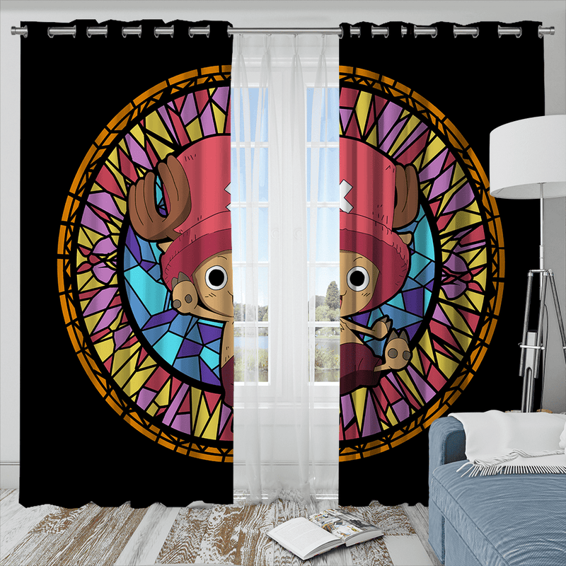 One Piece Chopper Stained Glass Window Curtain