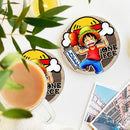 One Piece Monkey D Luffy Ceramic Decor Coaster - Gift Idea