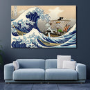 One Peace Anime The Great Wave Japan - Living Room - Canvas Wall Art - Print - Wall Decor
