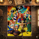 One Piece Characters Rectangular Area Rug