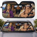 One Piece Enjoying Road Trip Together Car Auto Sunshades