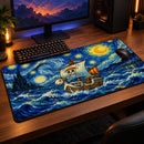 One Piece Ship Starry Night Desk Mat