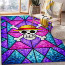 One Piece Symbol Stained Glass Rectangular Area Rug