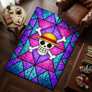 One Piece Symbol Stained Glass Rectangular Area Rug