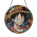 One Piece Luffy Anime Stained Glass Suncatcher