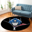 Optimus Prime Robot Zipper Stained Glass Round Rug