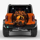 Orange Jeep Girl And Dog Hawaii Car Spare Tire Cover