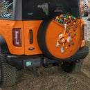 Orange Jeep M&M Chocolate Candy Spill Car Spare Tire Cover
