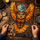 Owl Stained Glass Jigsaw Puzzle