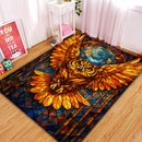 Owl Stained Glass Rectangular Area Rug