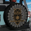 Mandala Meditating Owl Yoga Jeep Car Spare Tire Cover