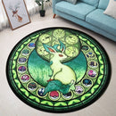 Pokemon Eevee Evolutions Leafeon Round Rug
