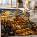 Paris Starry Night Rectangular Area Rug