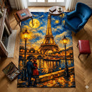 Paris Starry Night Rectangular Area Rug