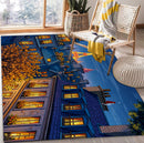 Paris At Night Rectangular Area Rug