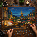 Paris At Night Romance Jigsaw Puzzle
