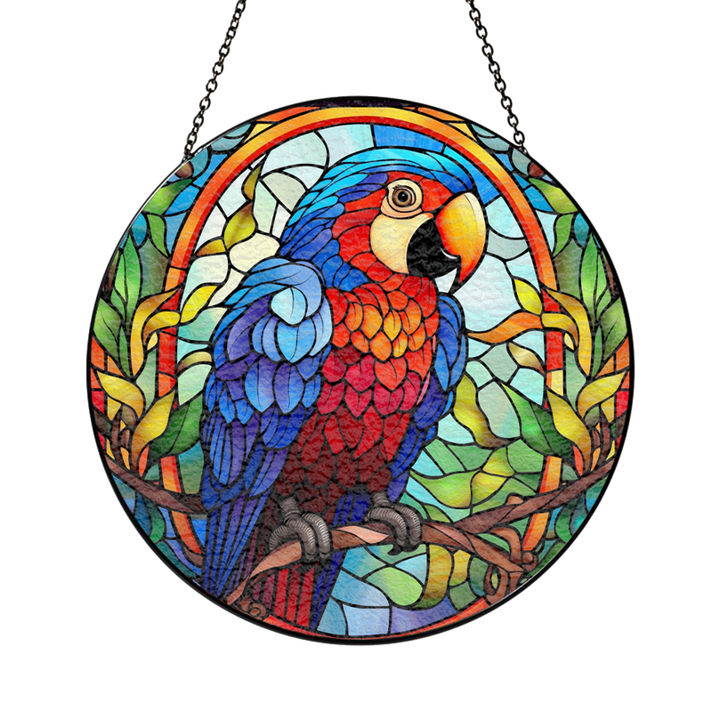 Parrot Stained Glass Suncatcher