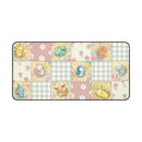 Pastel Pattern Floral Pikachu Piplup Eevee Mew Pokemon Desk Mat
