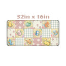 Pastel Pattern Floral Pikachu Piplup Eevee Mew Pokemon Desk Mat
