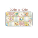 Pastel Pattern Floral Pikachu Piplup Eevee Mew Pokemon Desk Mat