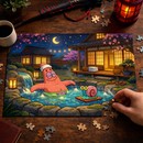 Patrick Star Onsen SpongeBob SquarePants Jigsaw Puzzle