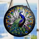 Peacock Stained Glass Suncatcher