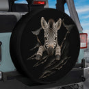 Peeking Bayby Zebra Horse Car Spare Tire Cover