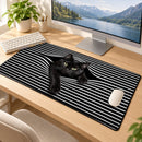 Peeking 3D Black Cat Desk Mat