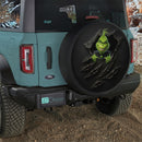 Peeking Grinch Car Spare Tire Cover